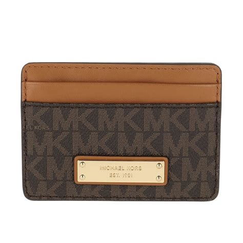 michael kors brown card holder|michael kors card holder men's.